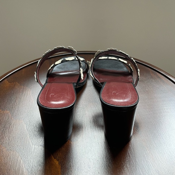 New Staud Y2K Leather Floral Strap Heel Sandals | NWOT - Picture 6 of 7